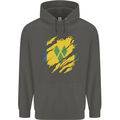 Torn Saint Vincent and Grenadines Flag Football Childrens Kids Hoodie Storm Grey