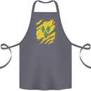 Torn Saint Vincent and Grenadines Flag Football Cotton Apron 100% Organic Steel