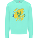 Torn Saint Vincent and Grenadines Flag Football Kids Sweatshirt Jumper Peppermint