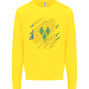 Torn Saint Vincent and Grenadines Flag Football Kids Sweatshirt Jumper Yellow