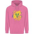 Torn Saint Vincent and Grenadines Flag Football Mens 80% Cotton Hoodie Azelea