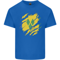 Torn Saint Vincent and Grenadines Flag Football Mens Cotton T-Shirt Tee Top Royal Blue