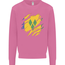 Torn Saint Vincent and Grenadines Flag Football Mens Sweatshirt Jumper Azalea