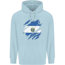 Torn Salvador Flag Salvadoran Day Football Childrens Kids Hoodie Light Blue