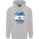 Torn Salvador Flag Salvadoran Day Football Childrens Kids Hoodie Sports Grey