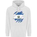 Torn Salvador Flag Salvadoran Day Football Childrens Kids Hoodie White
