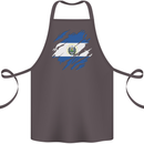 Torn Salvador Flag Salvadoran Day Football Cotton Apron 100% Organic Dark Grey