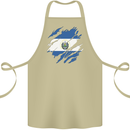 Torn Salvador Flag Salvadoran Day Football Cotton Apron 100% Organic Khaki