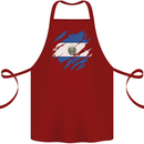 Torn Salvador Flag Salvadoran Day Football Cotton Apron 100% Organic Maroon