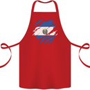 Torn Salvador Flag Salvadoran Day Football Cotton Apron 100% Organic Red
