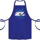 Torn Salvador Flag Salvadoran Day Football Cotton Apron 100% Organic Royal Blue