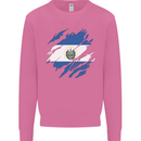 Torn Salvador Flag Salvadoran Day Football Mens Sweatshirt Jumper Azalea
