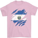 Torn Salvador Flag Salvadoran Day Football Mens T-Shirt 100% Cotton Light Pink