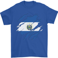 Torn Salvador Flag Salvadoran Day Football Mens T-Shirt 100% Cotton Royal Blue