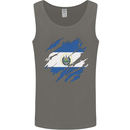 Torn Salvador Flag Salvadoran Day Football Mens Vest Tank Top Charcoal