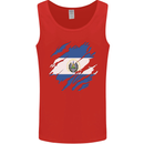 Torn Salvador Flag Salvadoran Day Football Mens Vest Tank Top Red