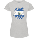 Torn Salvador Flag Salvadoran Day Football Womens Petite Cut T-Shirt Sports Grey