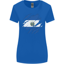 Torn Salvador Flag Salvadoran Day Football Womens Wider Cut T-Shirt Royal Blue