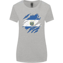 Torn Salvador Flag Salvadoran Day Football Womens Wider Cut T-Shirt Sports Grey