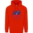 Torn Samoa Flag Samoan Day Football Childrens Kids Hoodie Bright Red