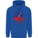Torn Samoa Flag Samoan Day Football Childrens Kids Hoodie Royal Blue