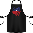 Torn Samoa Flag Samoan Day Football Cotton Apron 100% Organic Black