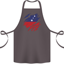 Torn Samoa Flag Samoan Day Football Cotton Apron 100% Organic Dark Grey