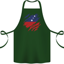 Torn Samoa Flag Samoan Day Football Cotton Apron 100% Organic Forest Green