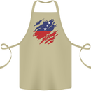Torn Samoa Flag Samoan Day Football Cotton Apron 100% Organic Khaki