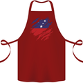 Torn Samoa Flag Samoan Day Football Cotton Apron 100% Organic Maroon