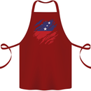 Torn Samoa Flag Samoan Day Football Cotton Apron 100% Organic Maroon