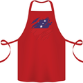 Torn Samoa Flag Samoan Day Football Cotton Apron 100% Organic Red