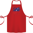 Torn Samoa Flag Samoan Day Football Cotton Apron 100% Organic Red