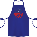 Torn Samoa Flag Samoan Day Football Cotton Apron 100% Organic Royal Blue