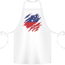 Torn Samoa Flag Samoan Day Football Cotton Apron 100% Organic White