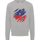 Torn Samoa Flag Samoan Day Football Kids Sweatshirt Jumper Sports Grey