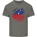 Torn Samoa Flag Samoan Day Football Kids T-Shirt Childrens Charcoal