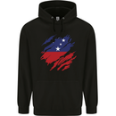 Torn Samoa Flag Samoan Day Football Mens 80% Cotton Hoodie Black
