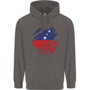 Torn Samoa Flag Samoan Day Football Mens 80% Cotton Hoodie Charcoal