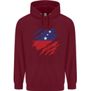 Torn Samoa Flag Samoan Day Football Mens 80% Cotton Hoodie Maroon