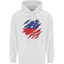 Torn Samoa Flag Samoan Day Football Mens 80% Cotton Hoodie White
