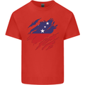 Torn Samoa Flag Samoan Day Football Mens Cotton T-Shirt Tee Top Red