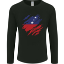 Torn Samoa Flag Samoan Day Football Mens Long Sleeve T-Shirt Black