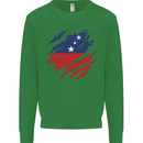 Torn Samoa Flag Samoan Day Football Mens Sweatshirt Jumper Irish Green