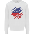 Torn Samoa Flag Samoan Day Football Mens Sweatshirt Jumper White