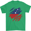 Torn Samoa Flag Samoan Day Football Mens T-Shirt 100% Cotton Irish Green