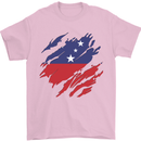 Torn Samoa Flag Samoan Day Football Mens T-Shirt 100% Cotton Light Pink