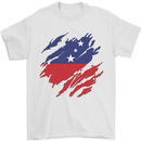 Torn Samoa Flag Samoan Day Football Mens T-Shirt 100% Cotton White