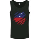 Torn Samoa Flag Samoan Day Football Mens Vest Tank Top Black