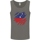 Torn Samoa Flag Samoan Day Football Mens Vest Tank Top Charcoal